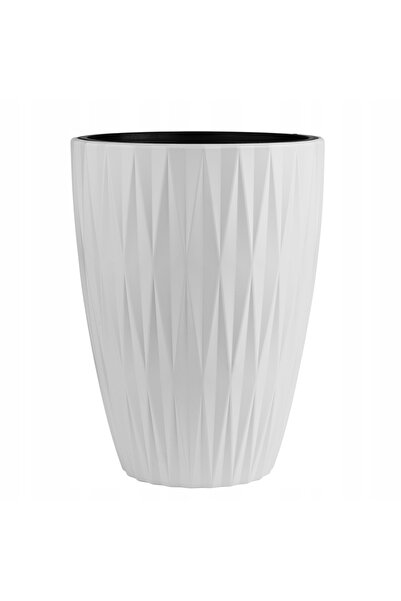 DIKEL Jardinieră rotundă de 30cm + Inserție Jardinieră înaltă cu inserție