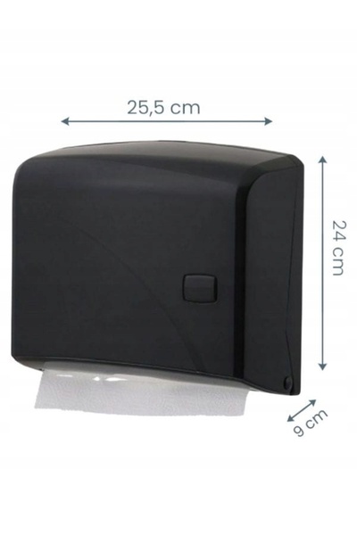 NO BRAND Recipient pentru prosoape pliate tip ZZ - dozator negru (k20b) DGA O...