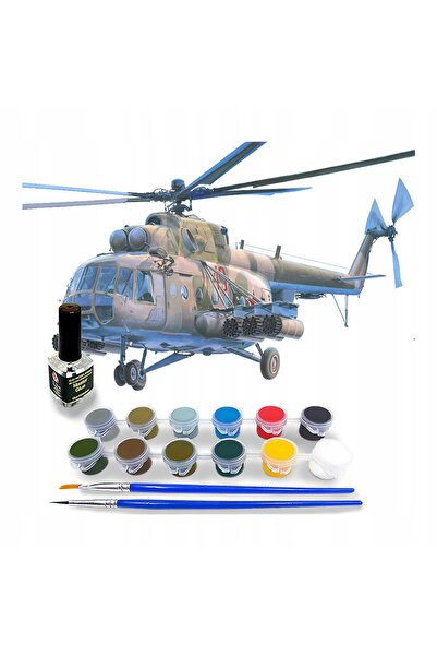 NO BRAND Mil Mi-17 Hip 1:72 + vopsele 2 pensule adeziv