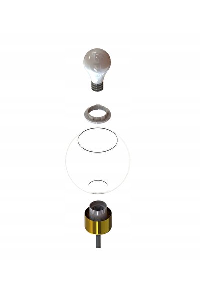 NO BRAND Lampă de masă Veioză Negru Auriu STICLĂ L1 LED E27