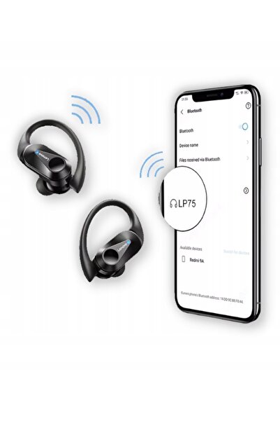 LENOVO Căști wireless LP75, tip over-ear, impermeabile, pentru sport, cu Blue...