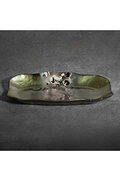 NO BRAND FARFURIE DECORATIVĂ DIN STICLĂ SABA (01) 32X17X4 CM VERDE