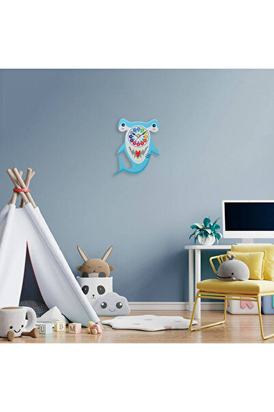 MPM CEAS DE PERETE COLORAT BABY SHARK CU PENDALE E05.4468.A 26x55 cm