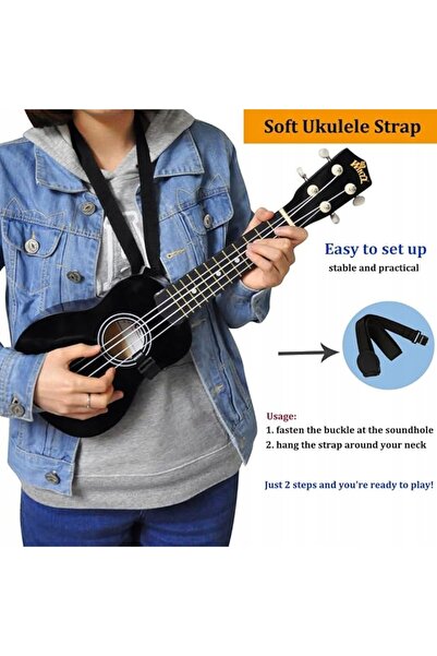 NO BRAND KIT UKULELE SOPRANO PENTRU ÎNCEPĂTORI CU HUSĂ ȘI ACCESORII