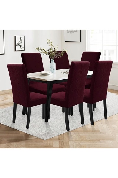 NO BRAND Husă moale pentru scaun de dining, set de patru