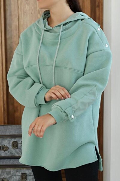 LUMU Cagla Hooded Garni Detail Sweatshirt