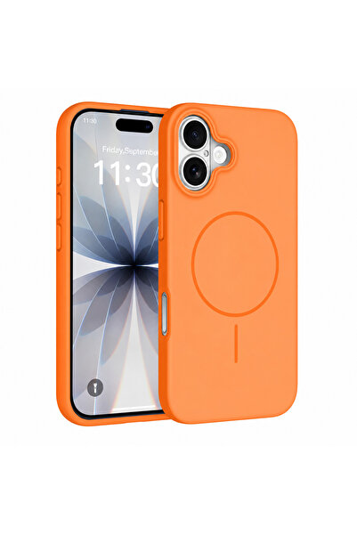 HYPERSOFT Iphone 16 (6.1 inç) Uyumlu Mat Çift Renk Detaylı Capy Magsafe Koruy...