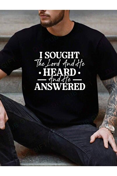 NOURAM Men's Short-Sleeve T-Shirt - Bible Verse 'I Seek Lord, He Listens And ...