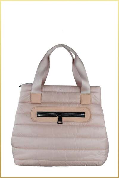 birizmoda Mely Parachute Fabric Large Size Hand and Shoulder Bag - Powder