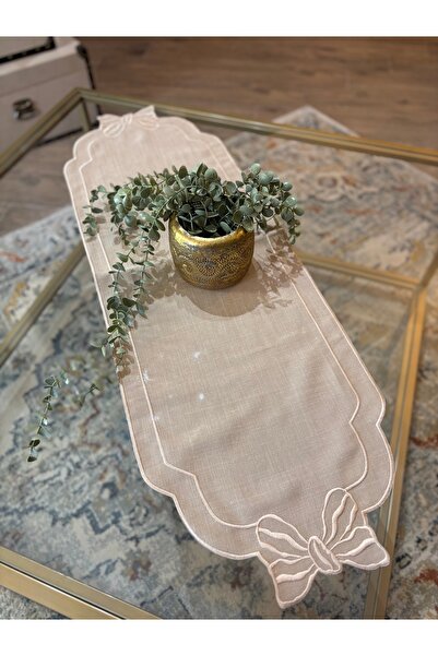 ELORA MAISON Belle Runner, Keten Runner, Nakışlı Runner