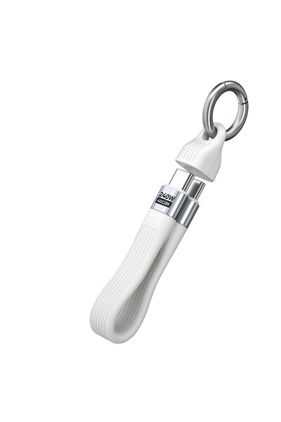 Mobile Origin CB17 Καλώδιο USB-C σε USB-C, 240W, 40Gbps, 8K, 13 εκ., Λευκό
