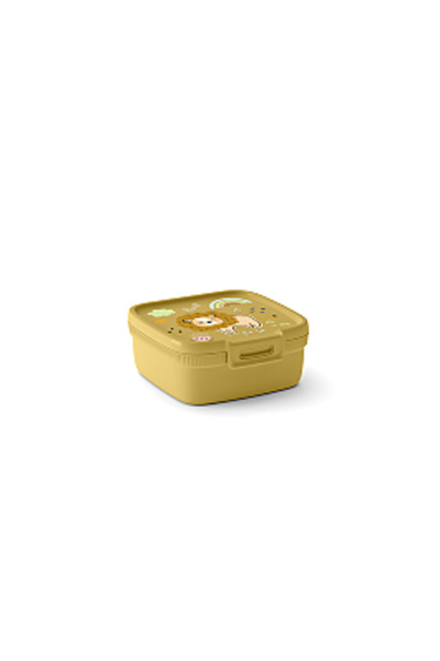CURVER Cutie alimentară pătrată Snap Box Wildlife galbenă 0,4 L