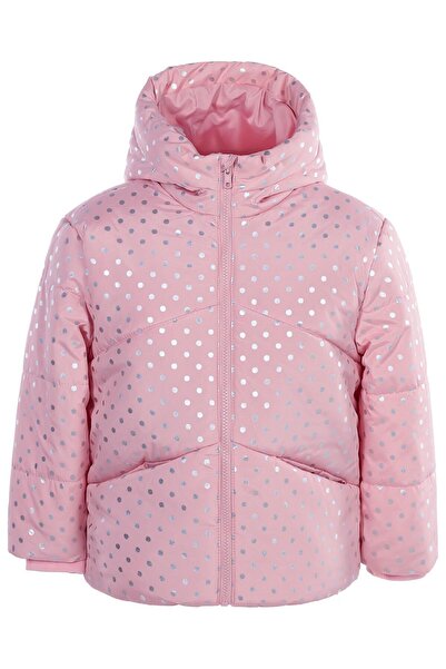 Civil Girls Polka Dot Printed Coat for 6-9 Years Old - Pink