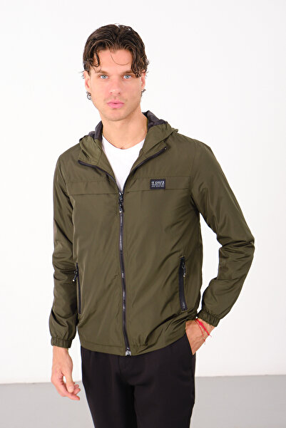 S&M CLOTHİNG New Season Men's Hooded Waterproof Seasonal Raincoat