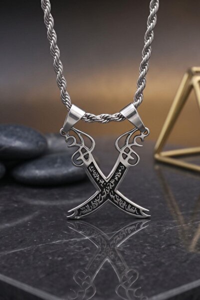 Prestige Hz. Ali Zulfiqar Sword Necklace Stainless Steel Chain 902887