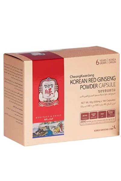 CHEDSH CheongKwanJang Korean Red Ginseng Powder Capsules, 180 Count