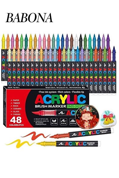 BABONA 48-Piece Paint Marker Set for Art Supplies, School Supplies, Rock Art,...