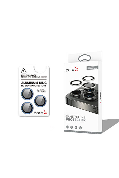 zore iPhone 17 Pro Camera Lens Protector Sapphire Non-Distorting Image Qualit...