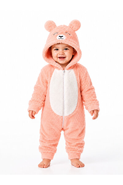 Chicsy Baby Girl Boy Baby Welsoft Plush Jumpsuit Hooded Zippered Winter Baby ...