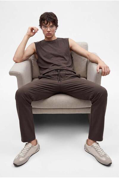 PAULMARK Men's Soft Textured Straight-Leg Pants