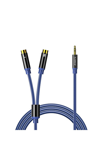 Orico Cablu audio AXRF, 3.5mm tată la 2x RCA mamă, 2m, Albastru