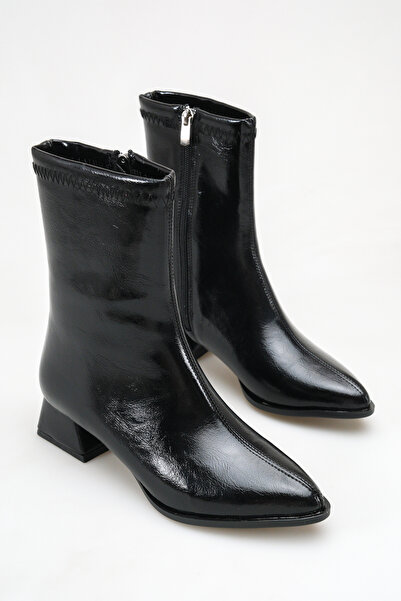 AYAKKABI MEET Black Women's Short Heeled Boots
