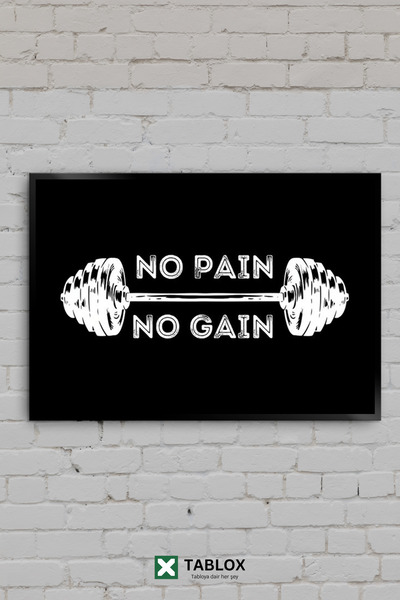 TABLOX No Pain No Gain Tablou decorativ din MDF cu aspect de ramă pentru sală...