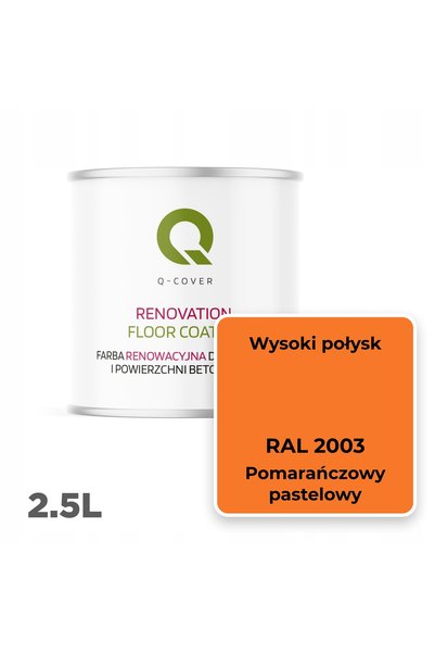 NO BRAND Vopsea pentru renovarea pardoselilor de beton portocaliu pastel RAL2...