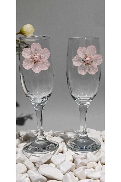 KirLiNova Pink Flower Presentation & Gift Set of 2 Cups