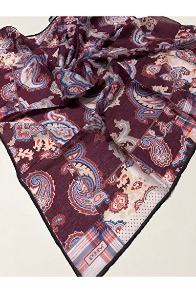 ipekevi Summer Season Tensoft Scarf Patchwork Patterned Mulberry