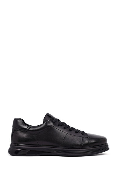 Derimod Men's Black Lace-Up Leather Casual Sneaker Wm720002Dv