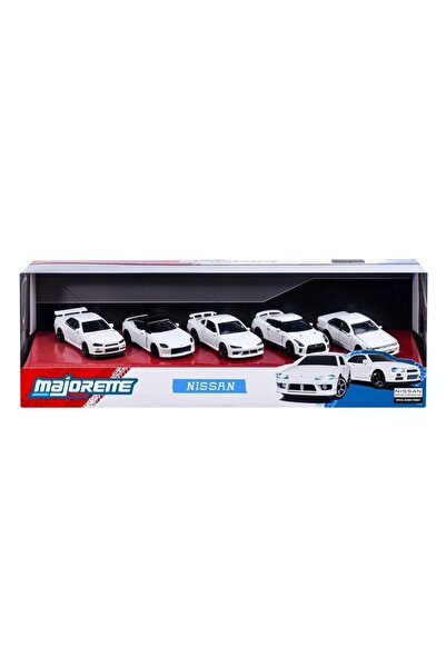 Majorette Set 5 mașinuțe metalice Nissan Majorette, scara 1:64