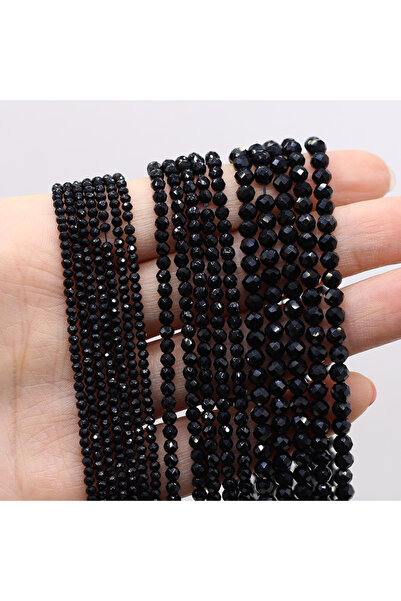 choice2 2mm Black agate 2/3/4mm Natural Stone Black Agate Spacer Beads Round ...