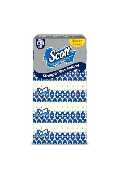 Generic Brand Scott Facial Tissue, 2 PLY, Super Saver, 190 Sheets x 5 Tissue ...