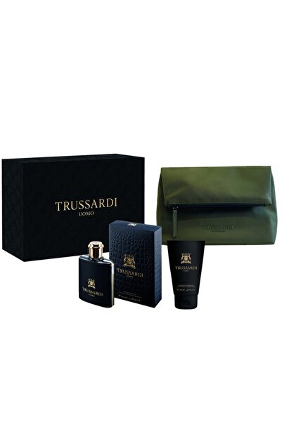 Trussardi Set cadou Uomo – Apă de toaletă 100 ml + Gel de duș 100 ml + Geantă...