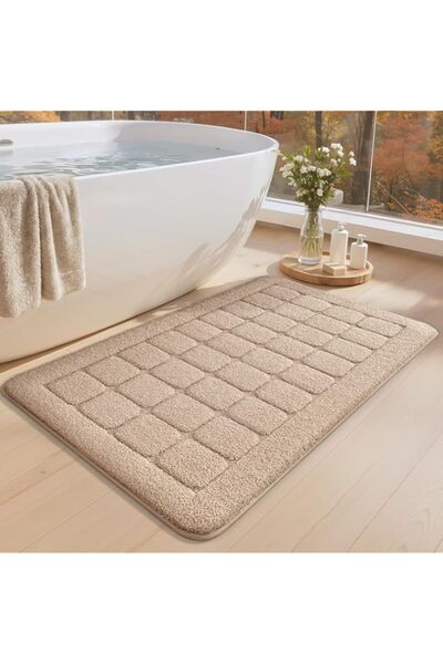 Generic Brand Color&Geometry Ultra Soft Bathroom Rug, Non Slip Machine Washab...