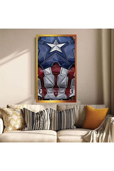 Generic Edge ''Captain America'' Digitally Printed Wall Poster with Photo Fra...