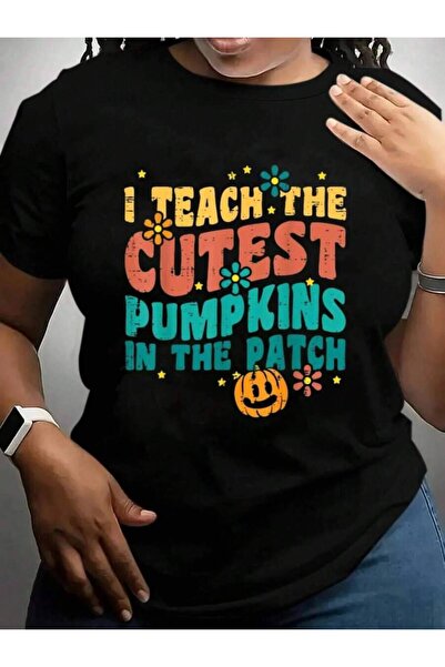 kai22 I Teach The Cutest Pumpkins Retro Vintage Teacher Halloween Black Graph...