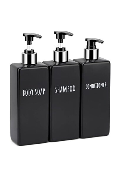 Generic Segbeauty Shower Soap Dispenser Black, 3pcs 16.9oz Empty Refillable B...