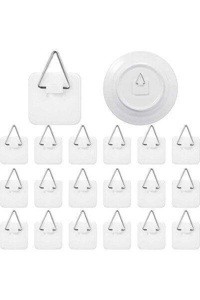 Generic 40 Pack Invisible Adhesive Plate Hanger Vertical Plate Holders for Pi...