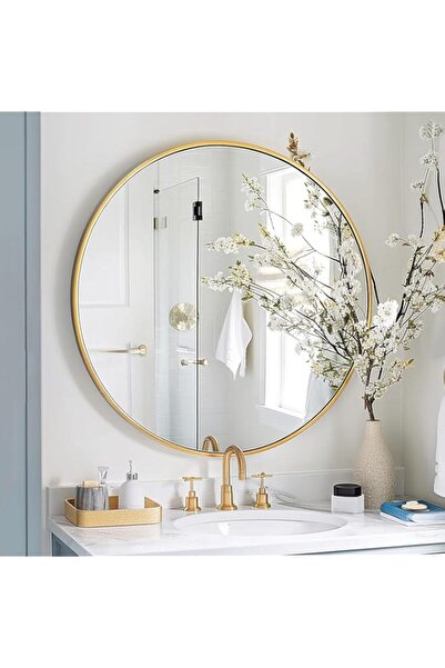 Generic Brand ORCHID M® Round Mirror for Wall 60CM,Modern Metal Frame Circle ...