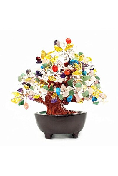 Generic Colorsheng 7 Inch Quartz Crystal Money Tree Bonsai Feng Shui Gem Deco...