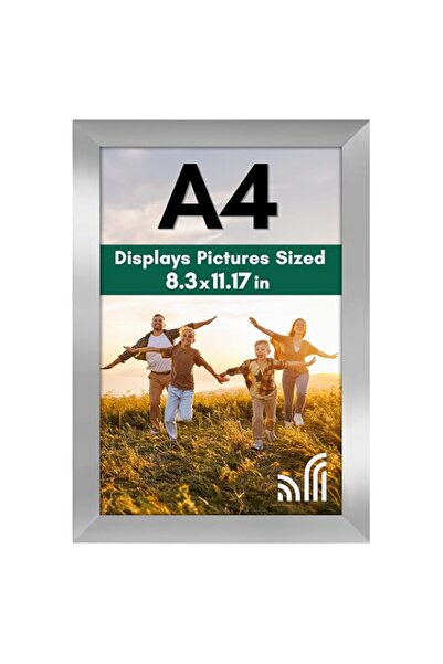 Generic Brand Americanflat A4 Picture Frame in Silver - Composite Wood with S...