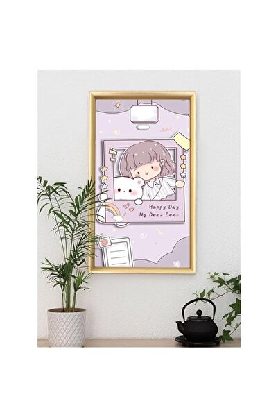 Generic Brand 'Happy Day My Dear Bear' Digitally Printed Wall Poster with Pho...