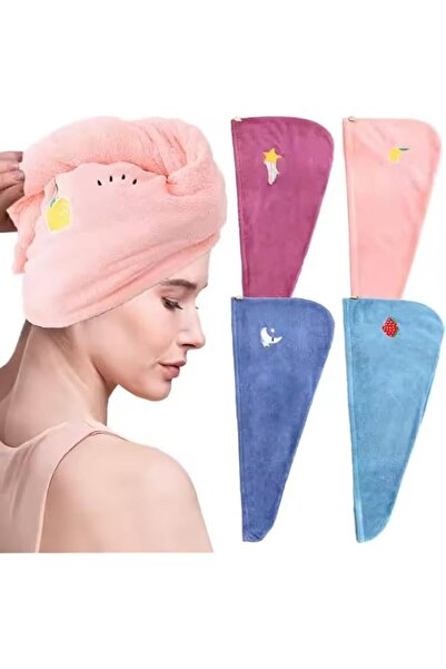 Generic 1 Pieces Women Soft Microfiber Towels Shower Cap Towel Bath Hats for ...