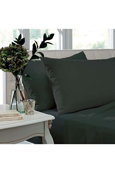 Generic Catherine Lansfield Easy Iron Percale Standard Pillowcase Pair Black