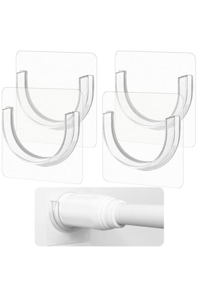 Generic Shower Rod Holder with Strong Adhesive, KASTWAVE 4 Pack Shower Curtai...