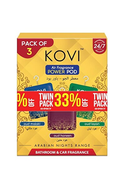 Generic KOVI Air Fragrance Power Pod for Bathroom and Car, Pack of 3 - Twin P...