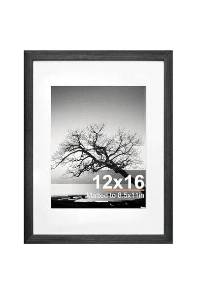 Generic Brand Solid Wood Picture Frame 12x16 Natural Wooden Photo Frames with...