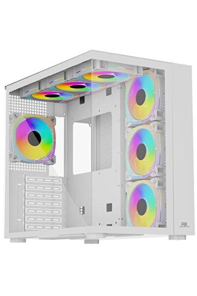 AREY TEKNOLOJİ POWER BOOST PB-SS02W 7x ARGB FAN ATX SEA VIEW USB3.0 BEYAZ KASA